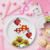 Sonnenblumenblumenmaus Pumpkin Paper Teller (Party)