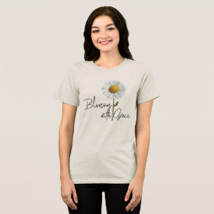Sonnenblumenblüte mit Anmut Inspirierende Blumen Tri-Blend Shirt