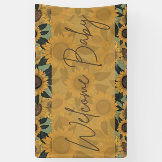 Sonnenblumenblütenduschbanner Banner (Vertikal)