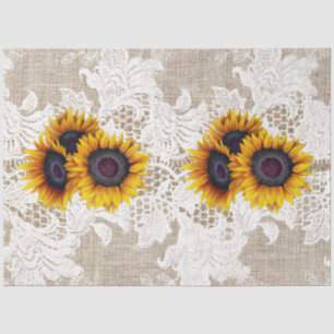 Sonnenblumenbouquets begraben sich und verleihen V Seidenpapier