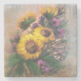 Sonnenblumenbrise von Jason Street - Stein Coaster Steinuntersetzer
