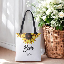 Sonnenblumenbrücke Hochzeitgelb Tasche