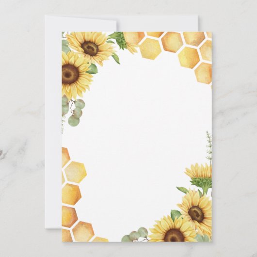 Sonnenblumenbrücke zu Rustikaler Hochzeit Einladung (Rückseite)