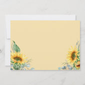 Sonnenblumenbrunch und Bubbly Brautparty Einladung (Rückseite)