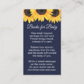 Sonnenblumenbücher Baby Neutral Navy Babydusche En Begleitkarte (Vorderseite)