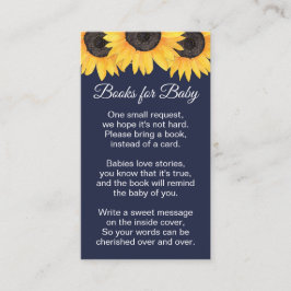 Sonnenblumenbücher Baby Neutral Navy Babydusche En Begleitkarte