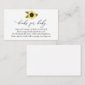 Sonnenblumenbücher für Babyanfrage Begleitkarte (Vorne/Hinten)