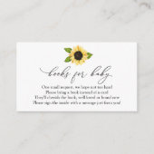 Sonnenblumenbücher für Babyanfrage Begleitkarte (Vorderseite)