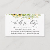 Sonnenblumenbücher für Babyanfragen Begleitkarte (Vorderseite)