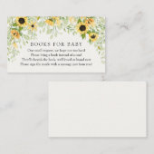 Sonnenblumenbücher für Babyaufkleber Begleitkarte (Vorne/Hinten)