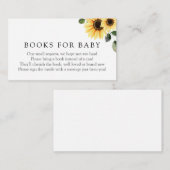 Sonnenblumenbücher für Babysteckkarte Begleitkarte (Vorne/Hinten)