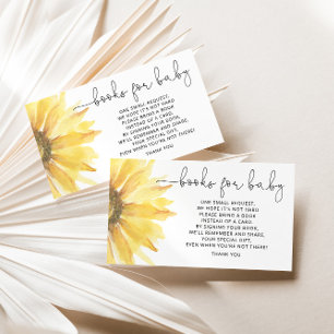 Sonnenblumenbücher für Babytickets Begleitkarte