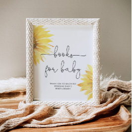 Sonnenblumenbücher für Babyzeichen Poster