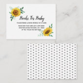 Sonnenblumenbücher für die Babyverpackungskarte Begleitkarte (Vorne/Hinten)