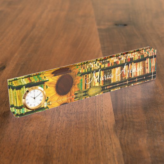 Sonnenblumenbücher Namensplakette (Seite)