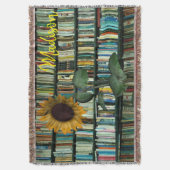 Sonnenblumenbücher werfen Blanket Decke (Vorderseite Vertikal)