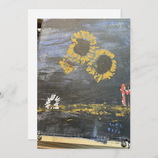 Sonnenblumenbunch Einladung (Vorne/Hinten)