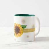 Sonnenblumencoffee Tasse "Face the sunshine" (VorderseiteRechts)