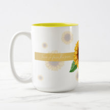 Sonnenblumencoffee Tasse "Face the sunshine"