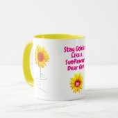 Sonnenblumencoffee Tasse Geschenk für Mädchen (ein (Vorderseite Links)