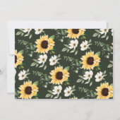 Sonnenblumencreme Hochzeitskleid Brautparty Einladung (Rückseite)