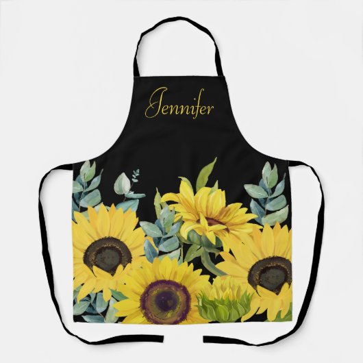 Sonnenblumencreme Schürze (Vorderseite)