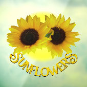 Sonnenblumendekor - individuelle Sonnenblumenklamm Fensteraufkleber (Blatt 3)