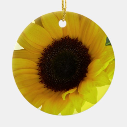Sonnenblumendekor Schöne gelbe Blume Keramik Ornament (Vorne)