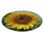 Sonnenblumendekoration Glas-Koppel-Board Schneidebrett (Ecke)
