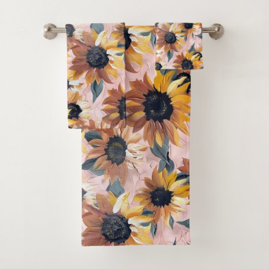 Sonnenblumendesign Badhandtuch Set (Insitu)