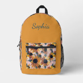 Sonnenblumendesign Bedruckter Rucksack (Vorderseite)