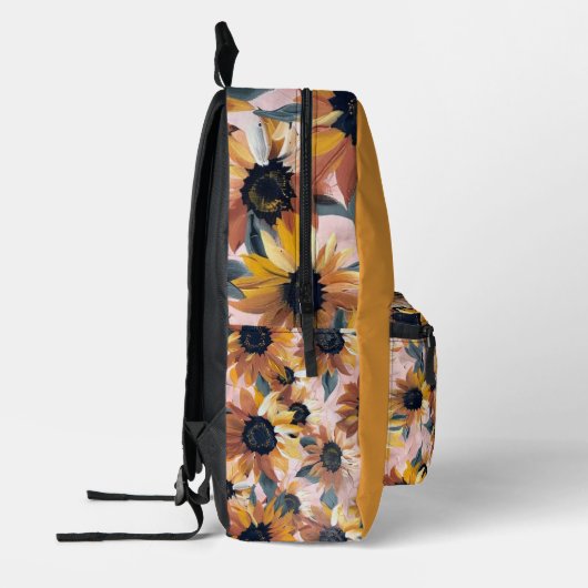 Sonnenblumendesign Bedruckter Rucksack (Links)