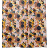 Sonnenblumendesign Duschvorhang (Vorderseite)