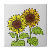 Sonnenblumendesign Fliese (Vorderseite)
