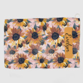 Sonnenblumendesign Golfhandtuch (Horizontal)
