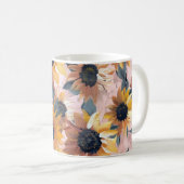Sonnenblumendesign Kaffeetasse (VorderseiteRechts)