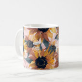 Sonnenblumendesign Kaffeetasse (Vorderseite Links)