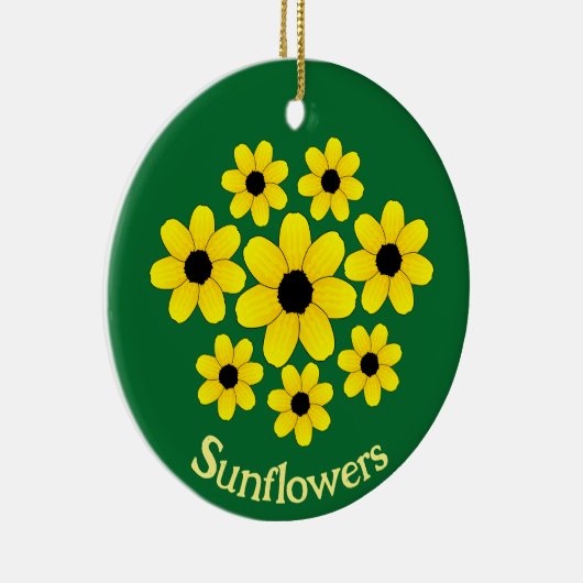 Sonnenblumendesign Keramik Ornament (Rechts)