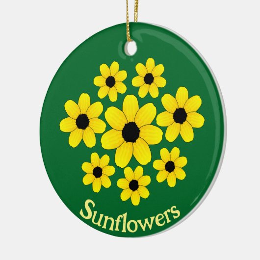 Sonnenblumendesign Keramik Ornament (Links)