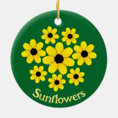 Sonnenblumendesign Keramik Ornament (Hinten)