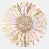 Sonnenblumendesign klassischer Rundaufkleber Runder Aufkleber (Vorderseite)