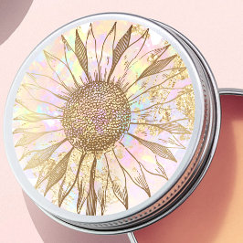 Sonnenblumendesign klassischer Rundaufkleber Runder Aufkleber