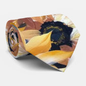 Sonnenblumendesign Krawatte (Gerollt)
