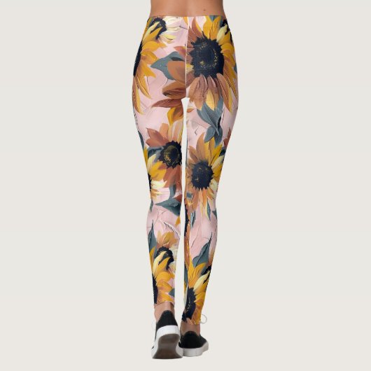 Sonnenblumendesign Leggings (Rückseite)