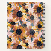 Sonnenblumendesign Notizblock (Rückseite)