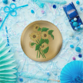 Sonnenblumendesign Pappteller (Party)