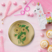 Sonnenblumendesign Pappteller (Party)