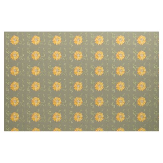 Sonnenblumendesign Stoff (Fat Quarter (45,7 x 55,9 cm))