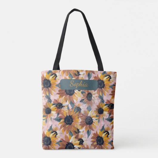 Sonnenblumendesign Tasche (Rückseite)