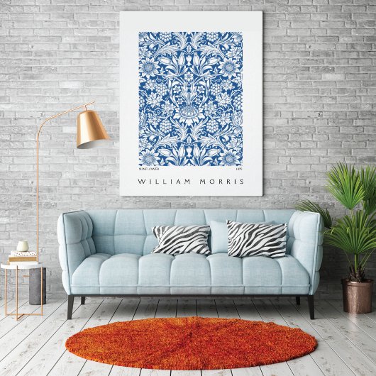 Sonnenblumendesign von Blue William Morris Poster